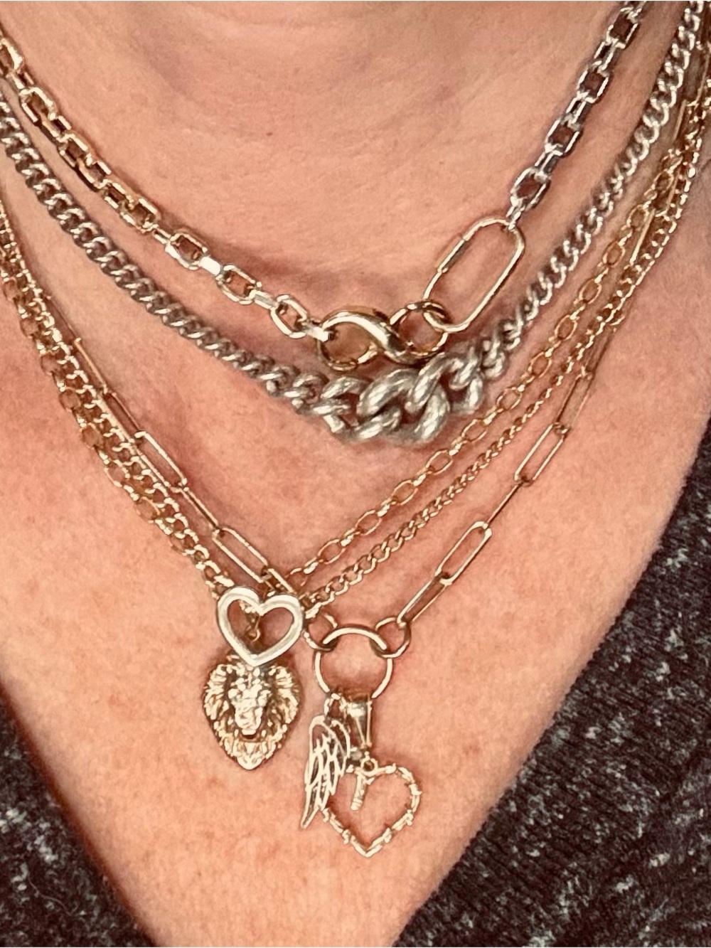 Sterling silver curb chain choker 14" - Picture 2 of 9